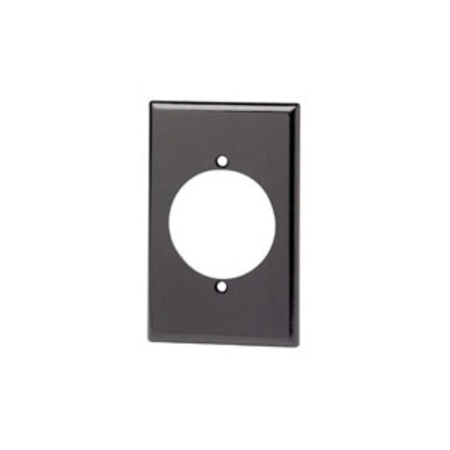 LEVITON Wallplates Eb Wp 1G Powet Outlet 2, 147 Hole 80528-BLK